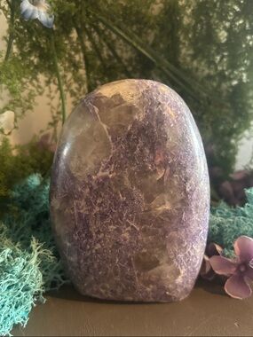 Polished Lepidolite freeform crystal